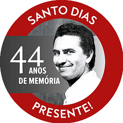 Imagem do Selo em Homenagem a Santo Dias - 44 Anos de Memória
